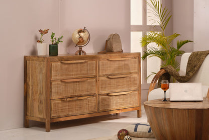 LOOMLAN Eldridge Six Drawers Wood Dresser