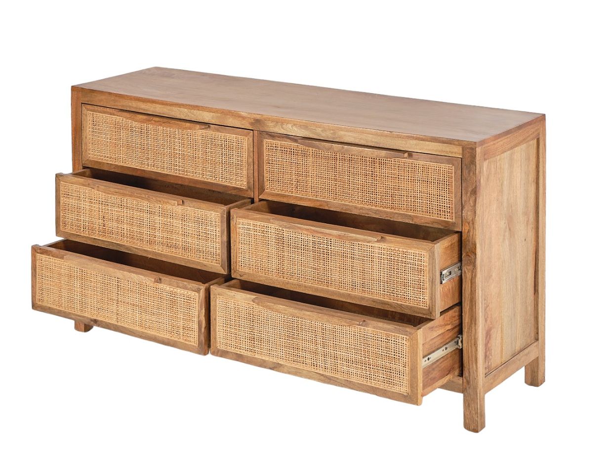 LOOMLAN Eldridge Six Drawers Wood Dresser
