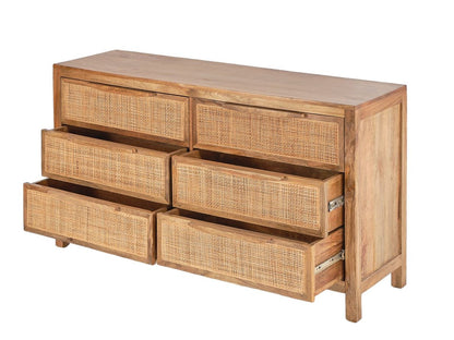 LOOMLAN Eldridge Six Drawers Wood Dresser