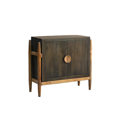 Jerrick Wooden Dark Brown Cabinet