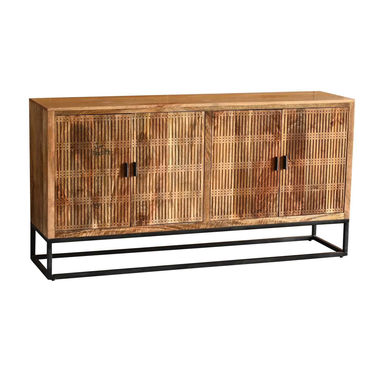 Stinson Brown Wood 4 Door Sideboard