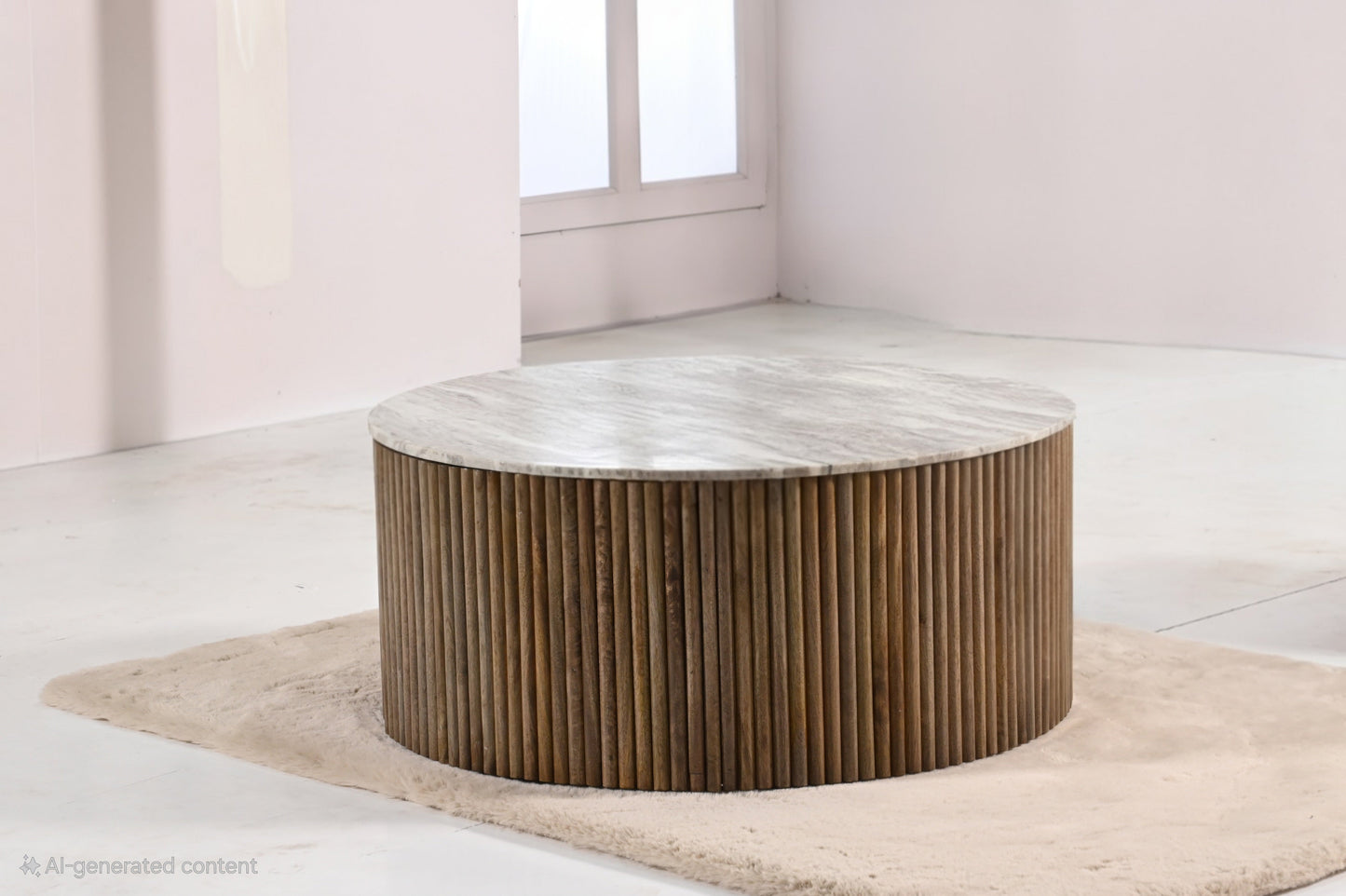 Sarnelle Marble Top Storage Coffee Table