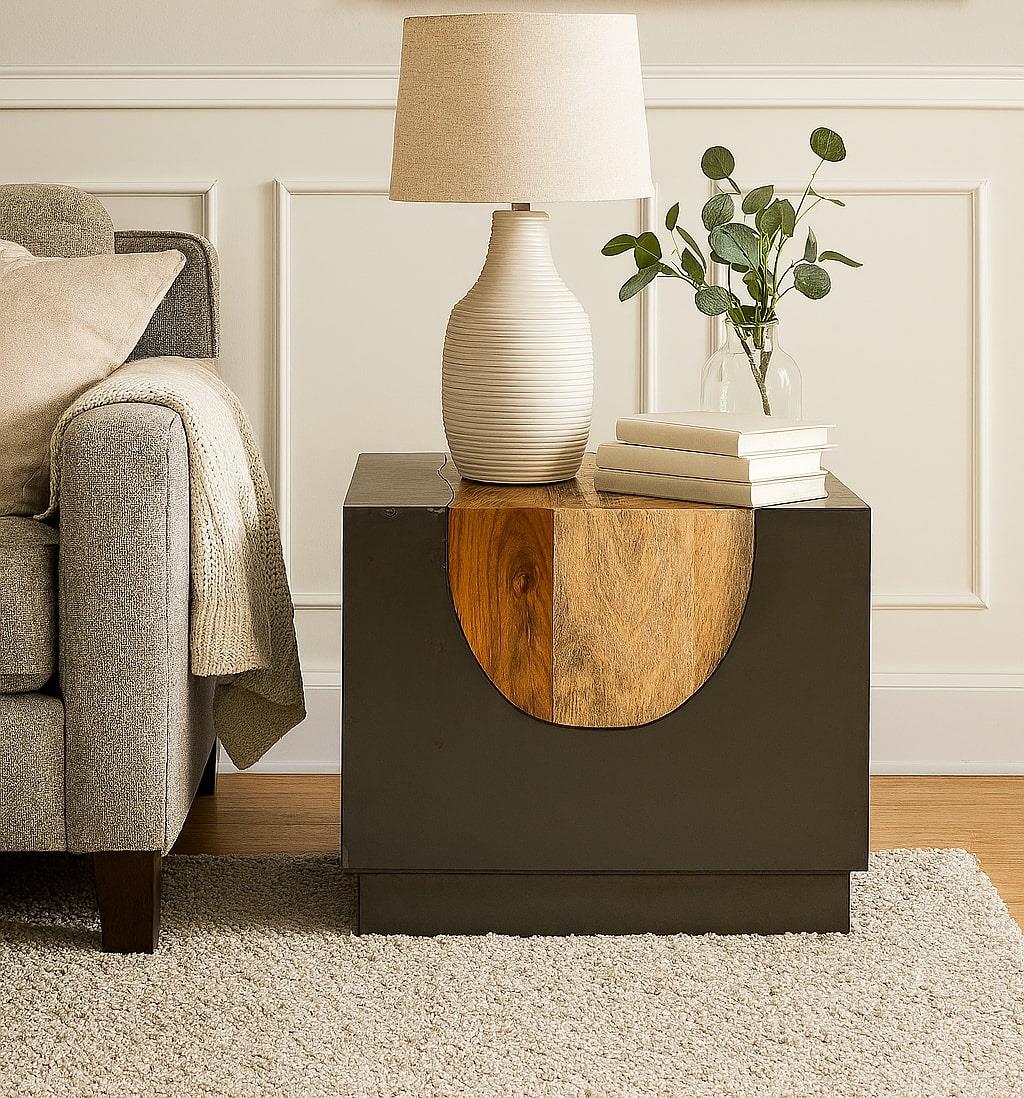 LOOMLAN Branthe Wooden Square End Table