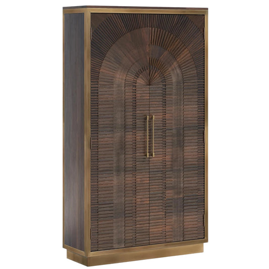 Capella Coffee Brown Wood Tall Cabinet