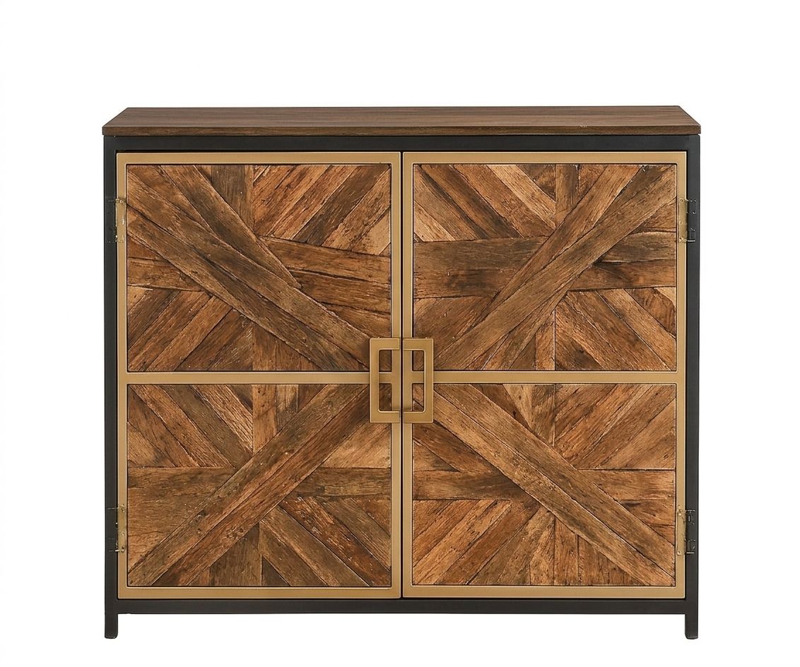 LOOMLAN Chesney Two Doors Wood Accent Cabinet