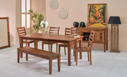 LOOMLAN Terrill Cinnamon Amber Rectangular Dining Table