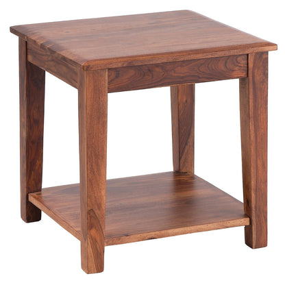 Terrill Reddish Brown Wood Square Side Table