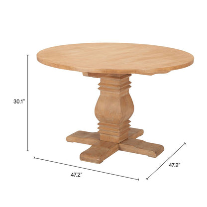 Zuo Modern Tabi Solid Wooden Round Dining Table