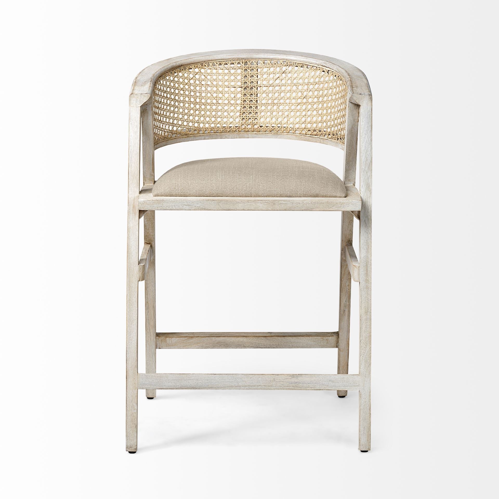 Mercana Tabitha Beige Fabric Counter Stool