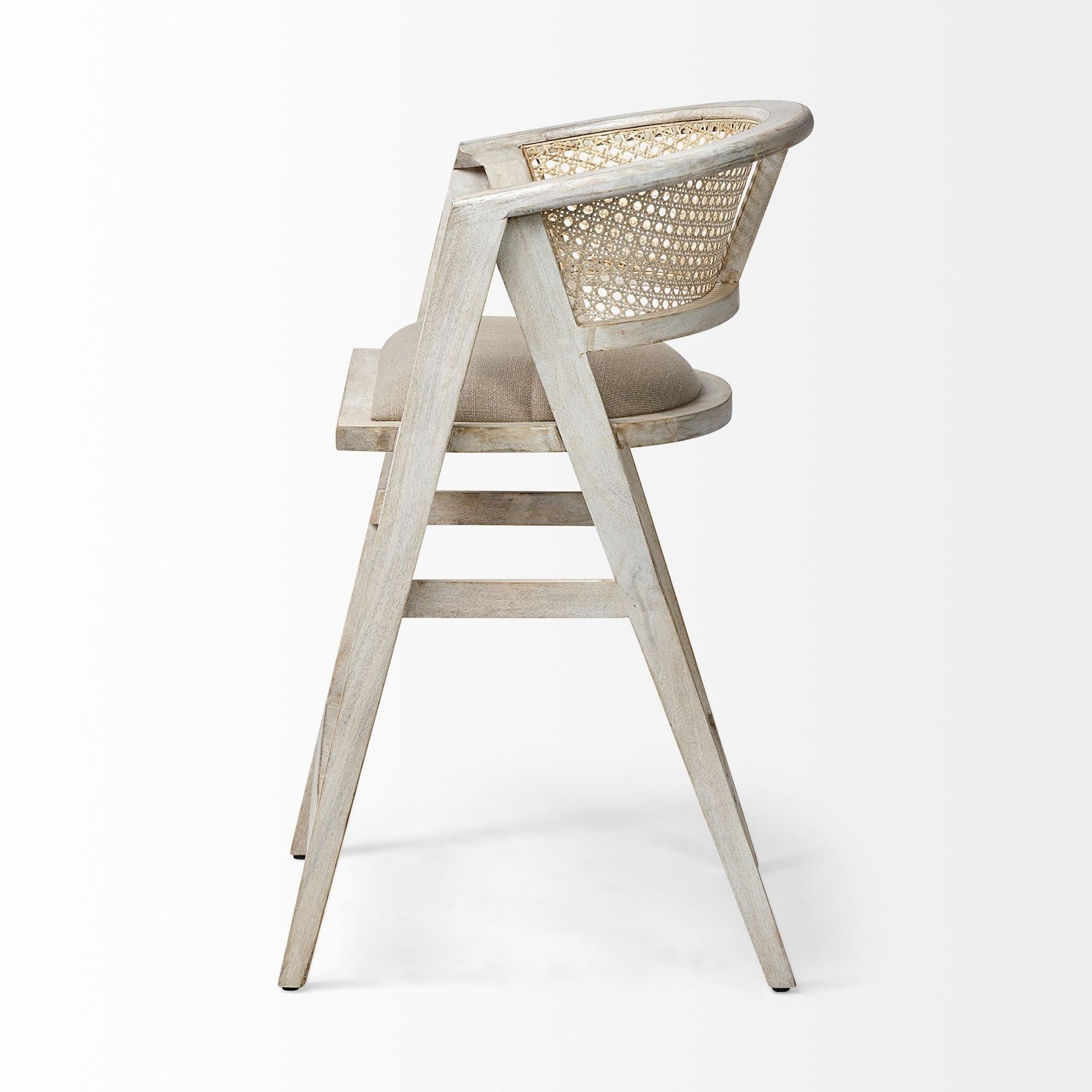Mercana Tabitha Beige Fabric Counter Stool