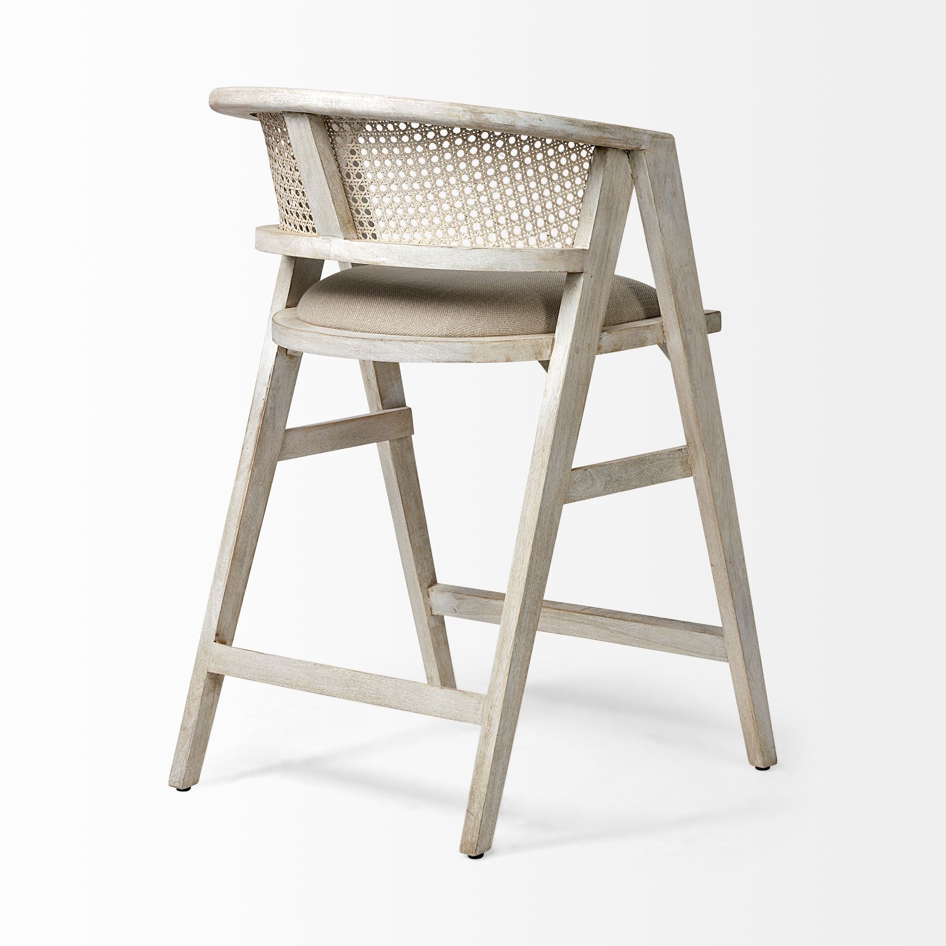 Mercana Tabitha Beige Fabric Counter Stool
