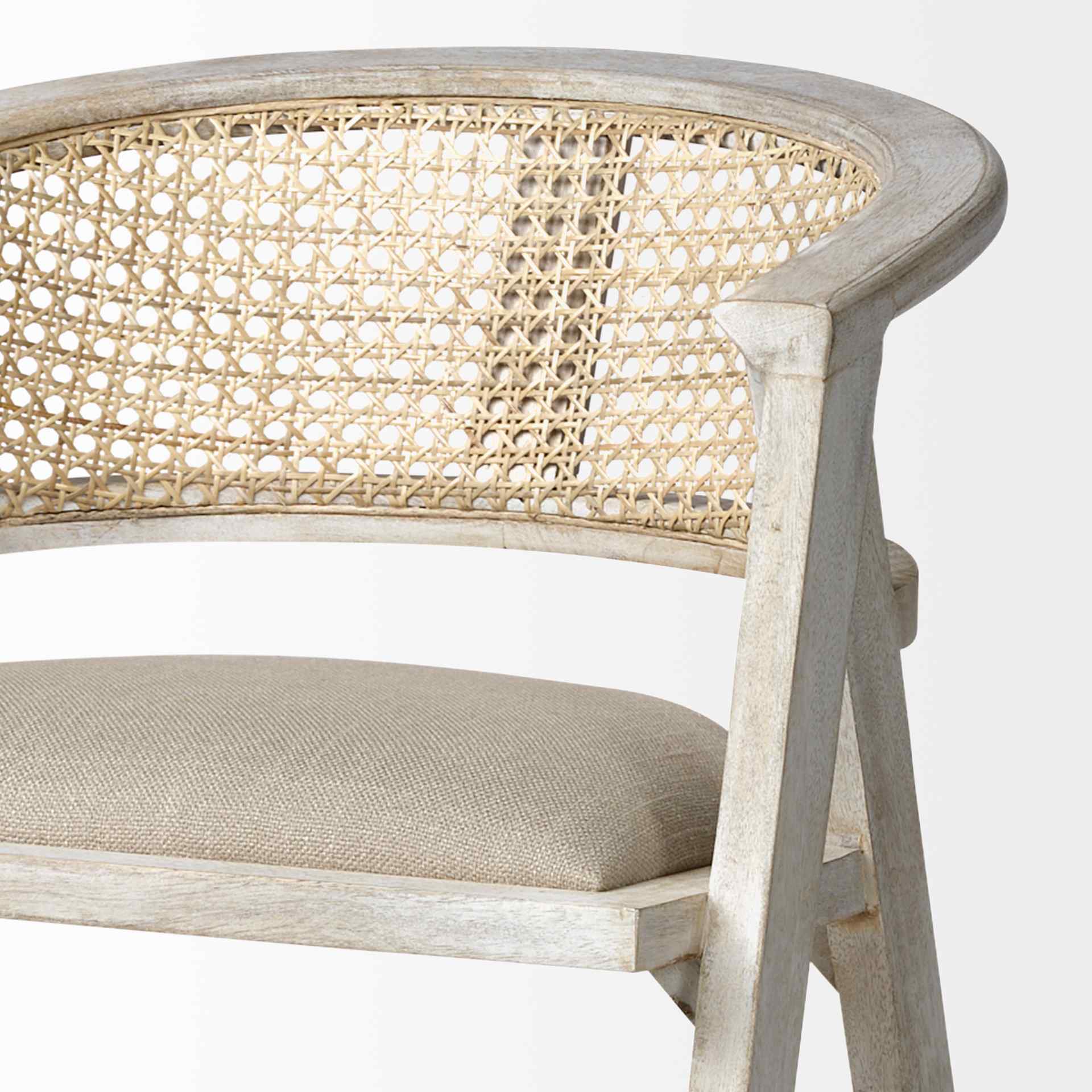 Mercana Tabitha Beige Fabric Counter Stool