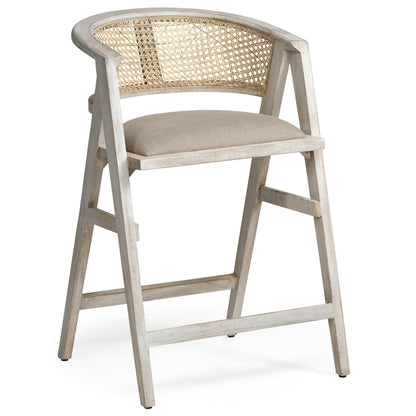 Mercana Tabitha Beige Fabric Counter Stool