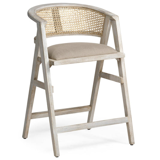 Mercana Tabitha Beige Fabric Counter Stool