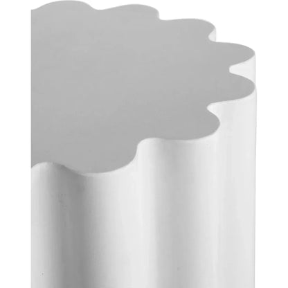 Taffy White Concrete Stool Side Table - LOOMLAN - Moe's Home - Side Tables