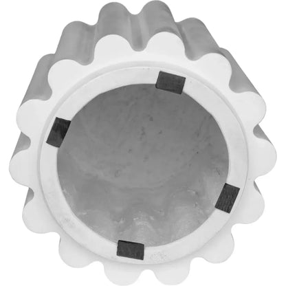 Taffy White Concrete Stool Side Table - LOOMLAN - Moe's Home - Side Tables