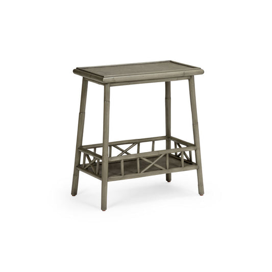 Tahiti Grey Finished Rattan Made Side Table-Side Tables-Wildwood-LOOMLAN