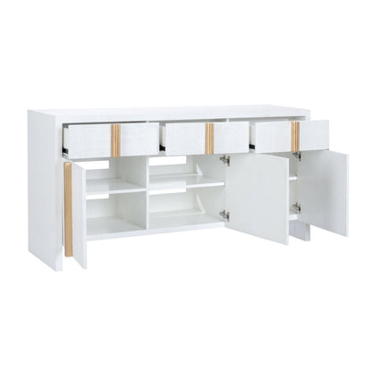 Tailored Three Drawers White Cabinet-Accent Cabinets-Chelsea House-LOOMLAN