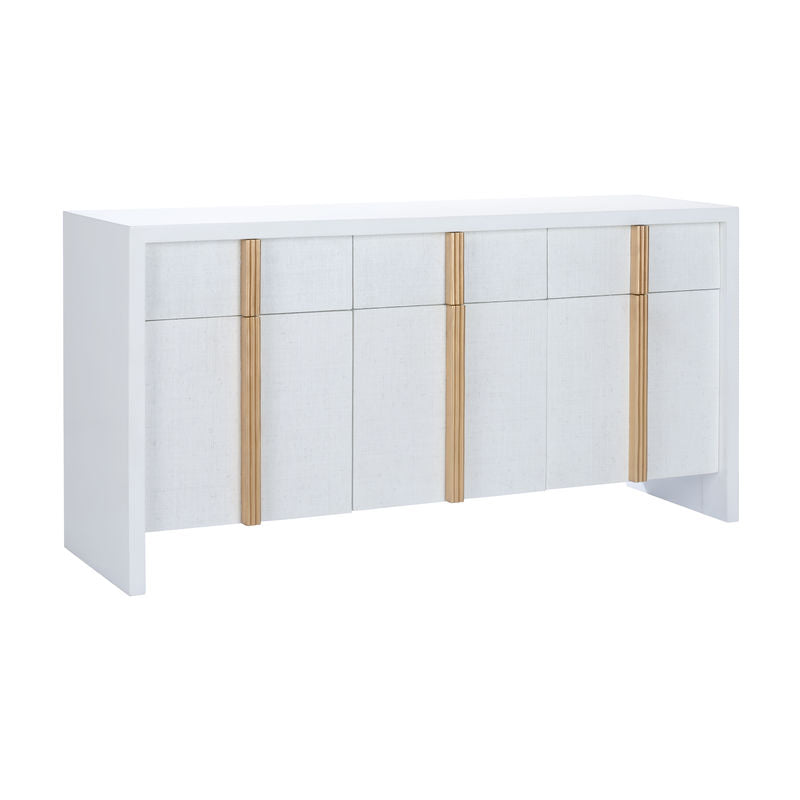 Tailored Three Drawers White Cabinet-Accent Cabinets-Chelsea House-LOOMLAN
