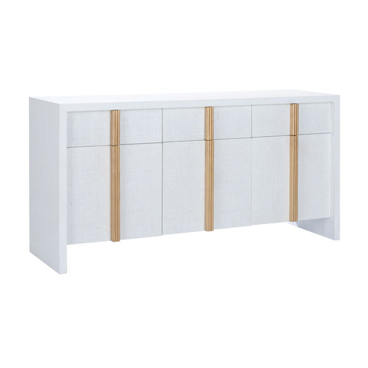 Chelsea House Tailored Three Drawer White Sideboard