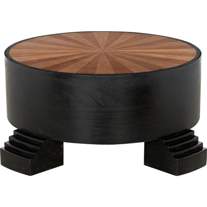 Tambour Coffee Table, Hand Rubbed Black Veneer