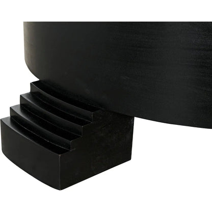 Tambour Coffee Table, Hand Rubbed Black Veneer
