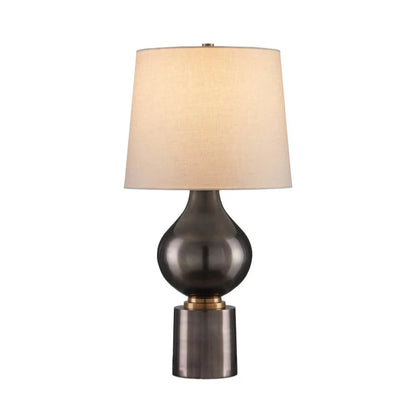 Tamerlane Polished Aluminum And Brass Table Lamp