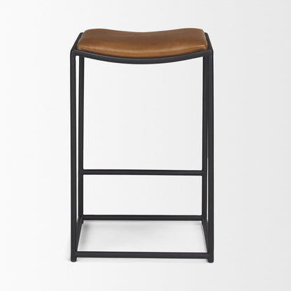 Mercana Taniel Full Grain Leather Counter Stool