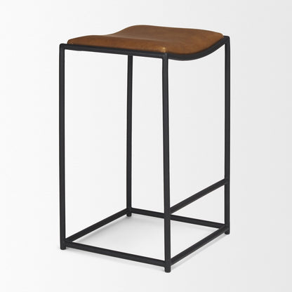 Mercana Taniel Full Grain Leather Counter Stool