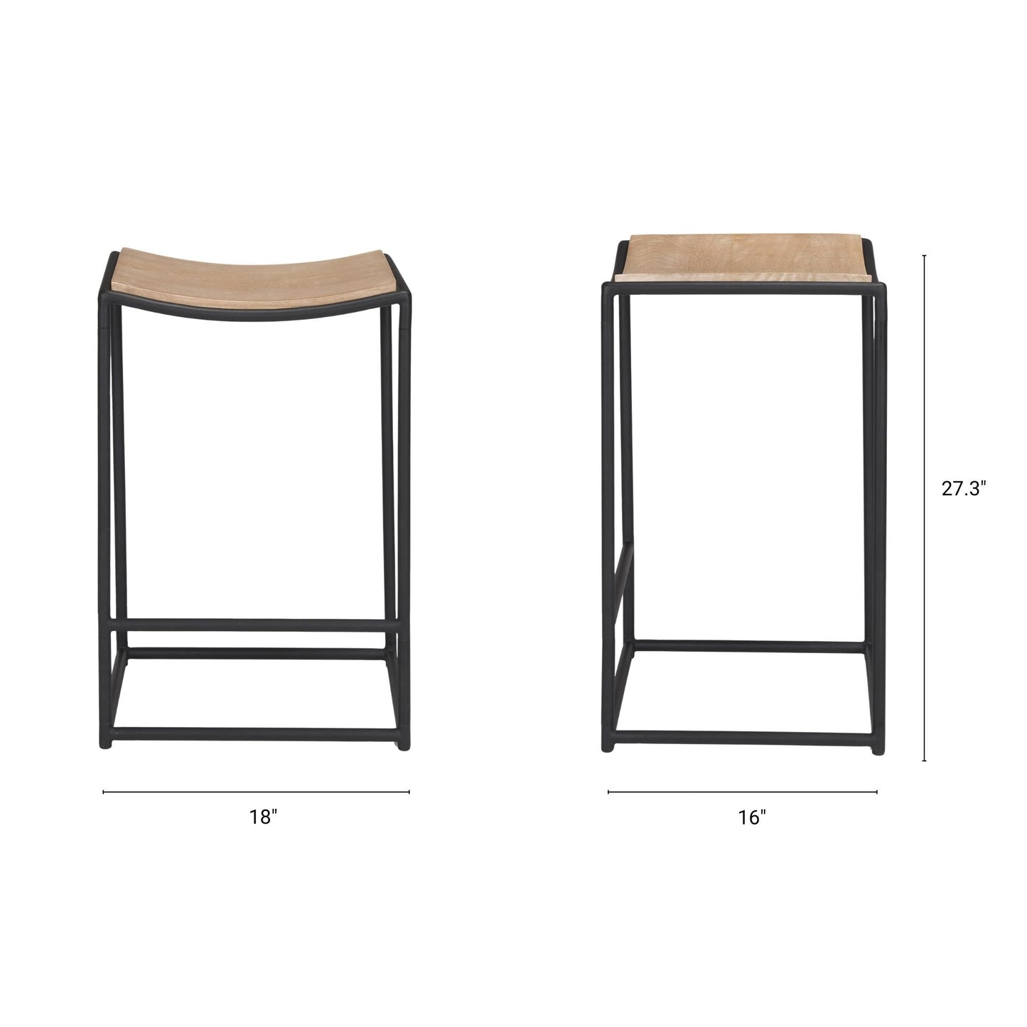 Mercana Taniel Light Brown Leather Counter Stool