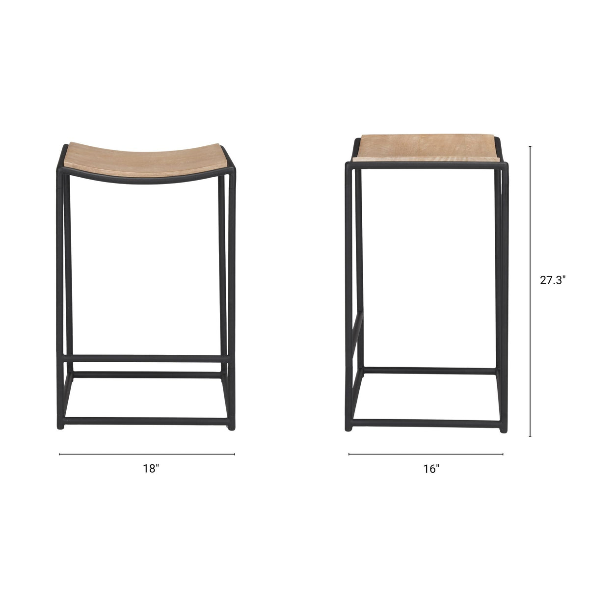 Mercana Taniel Light Brown Leather Counter Stool