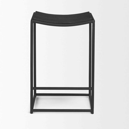 Mercana Taniel Light Brown Leather Counter Stool