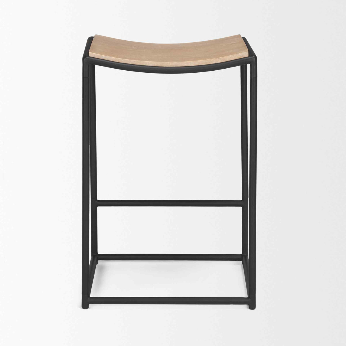Mercana Taniel Light Brown Leather Counter Stool
