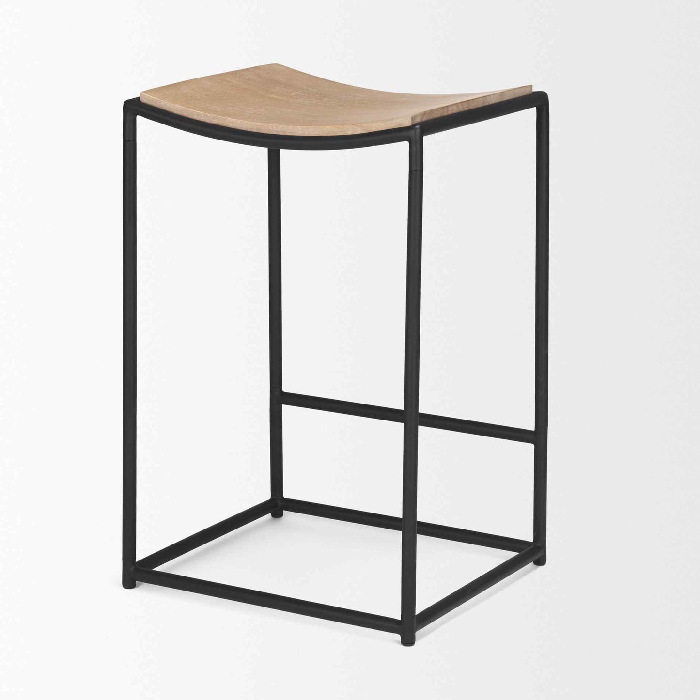 Mercana Taniel Light Brown Leather Counter Stool