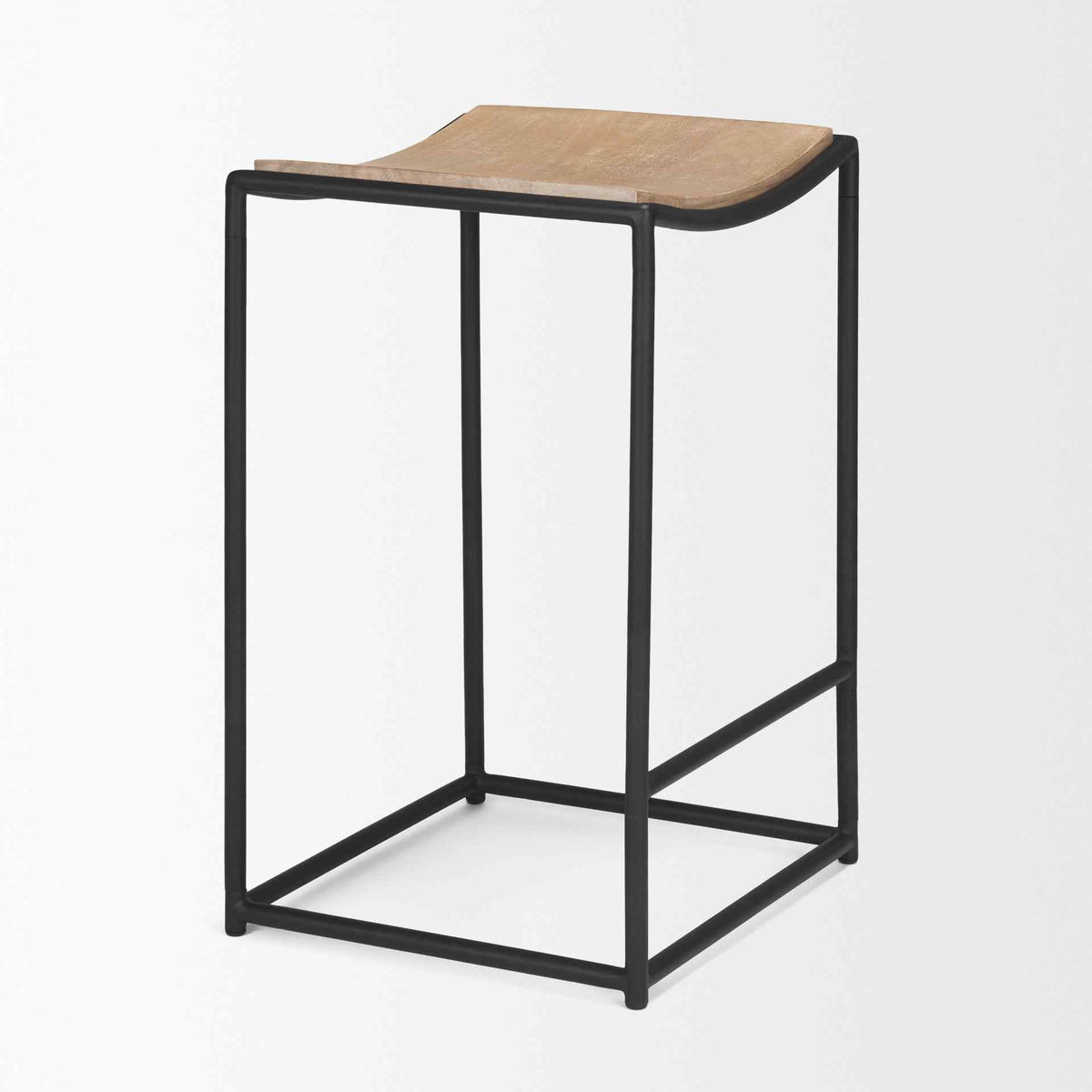 Mercana Taniel Light Brown Leather Counter Stool
