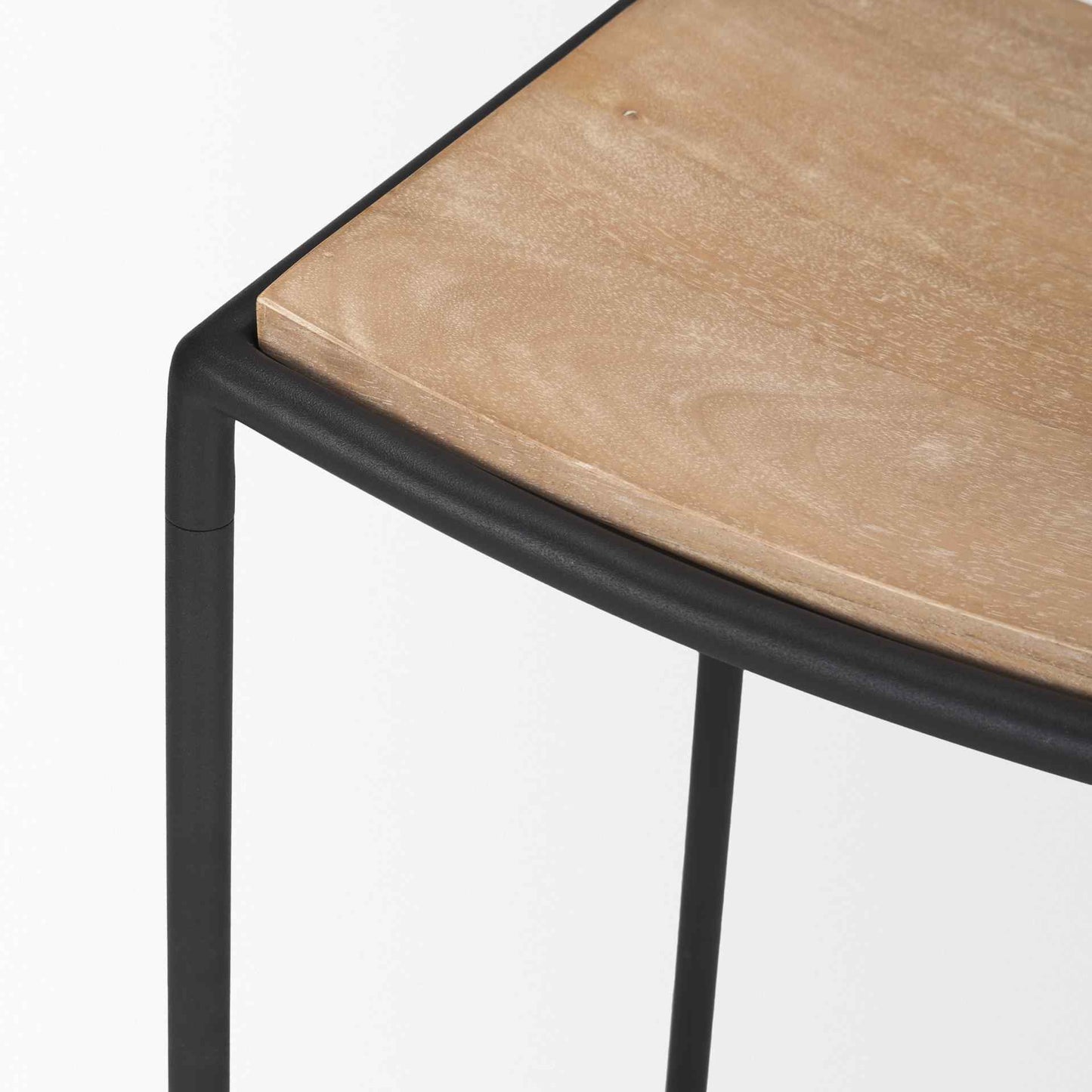 Mercana Taniel Light Brown Leather Counter Stool