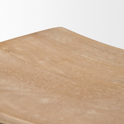 Mercana Taniel Light Brown Leather Counter Stool