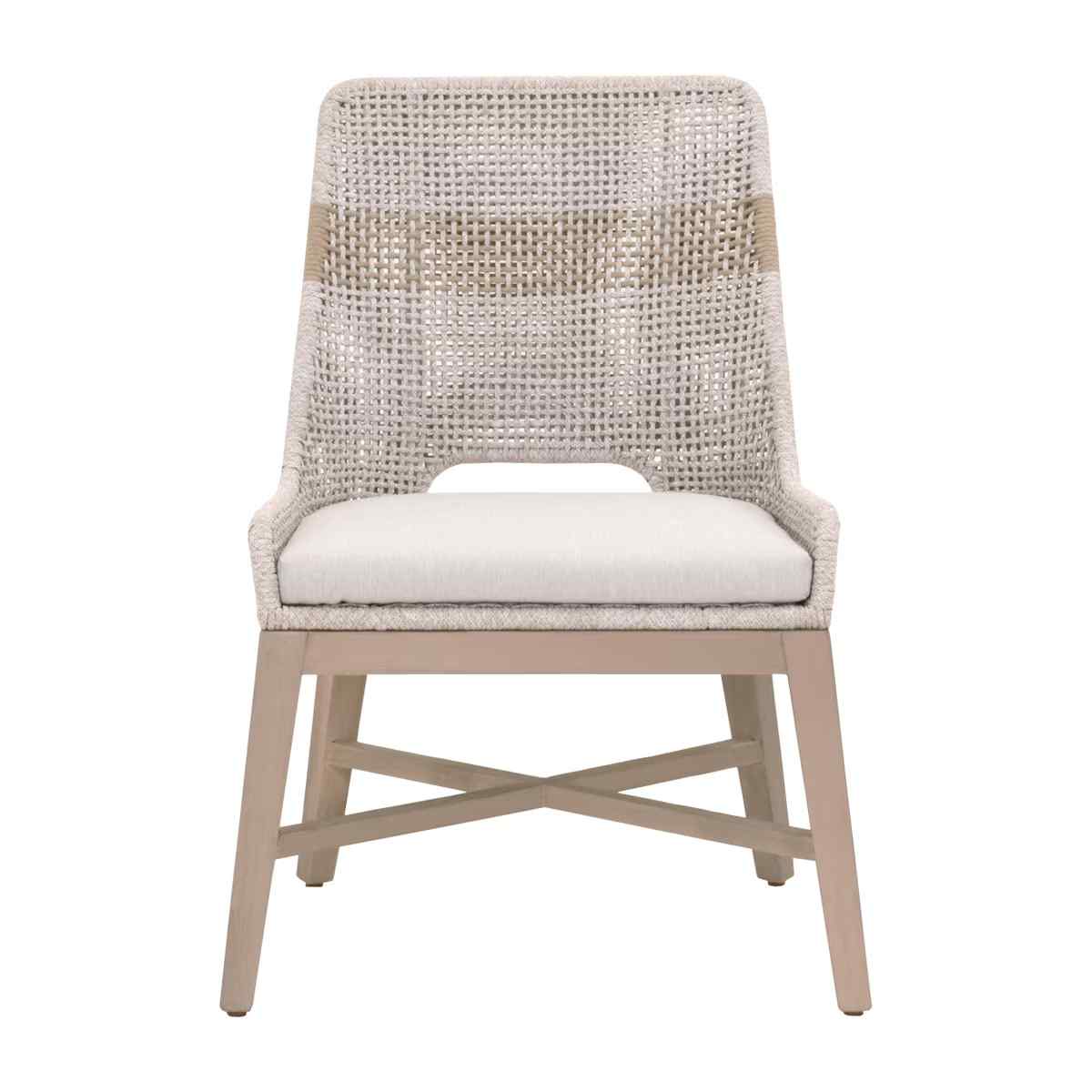 Tapestry Olefin Fabric Outdoor Dining Chair 2PC