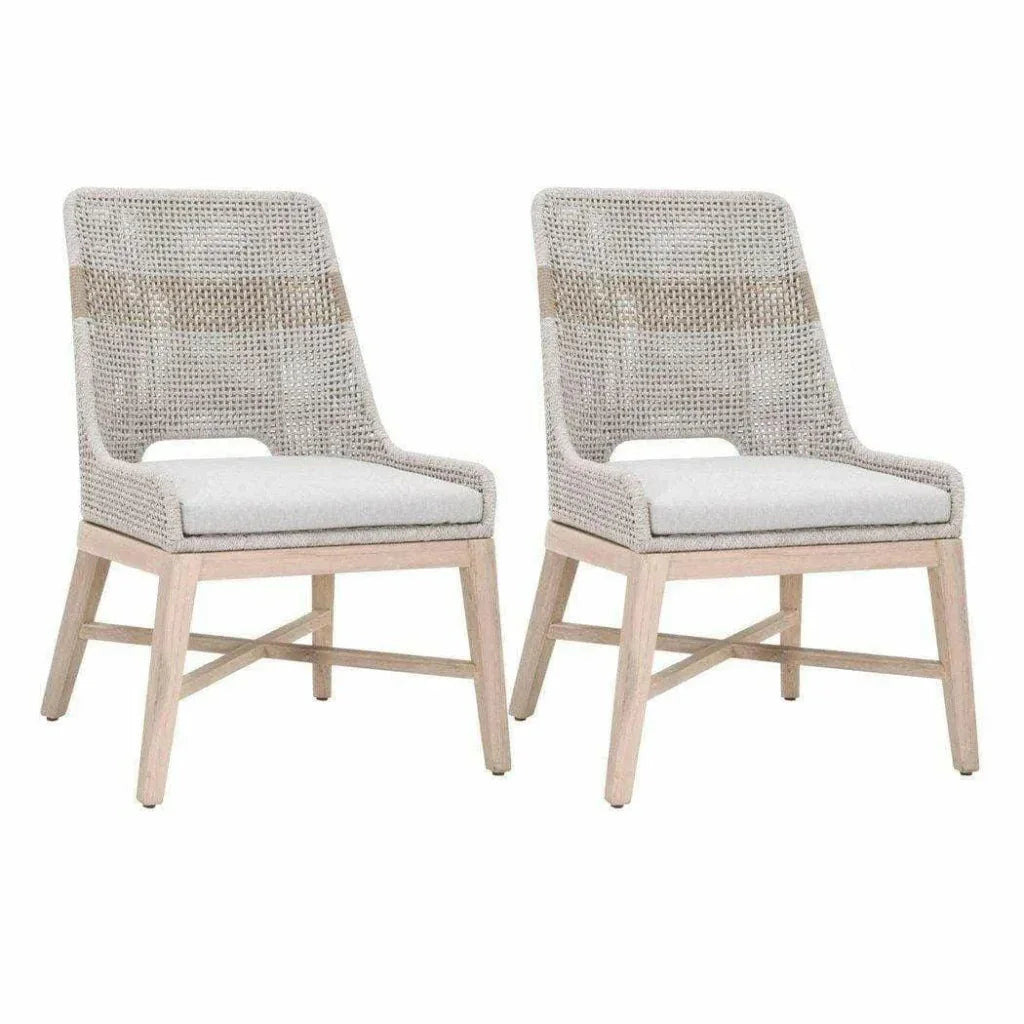 Tapestry Rope Outdoor Dining Chair 2PC-Outdoor Dining Chairs-Essentials For Living-LOOMLAN