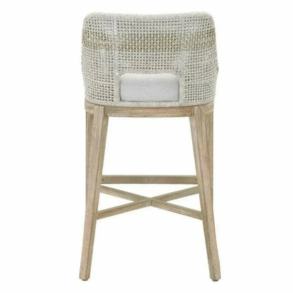 Tapestry Outdoor Barstool Rope & Teak-Outdoor Bar Stools-Essentials For Living-LOOMLAN