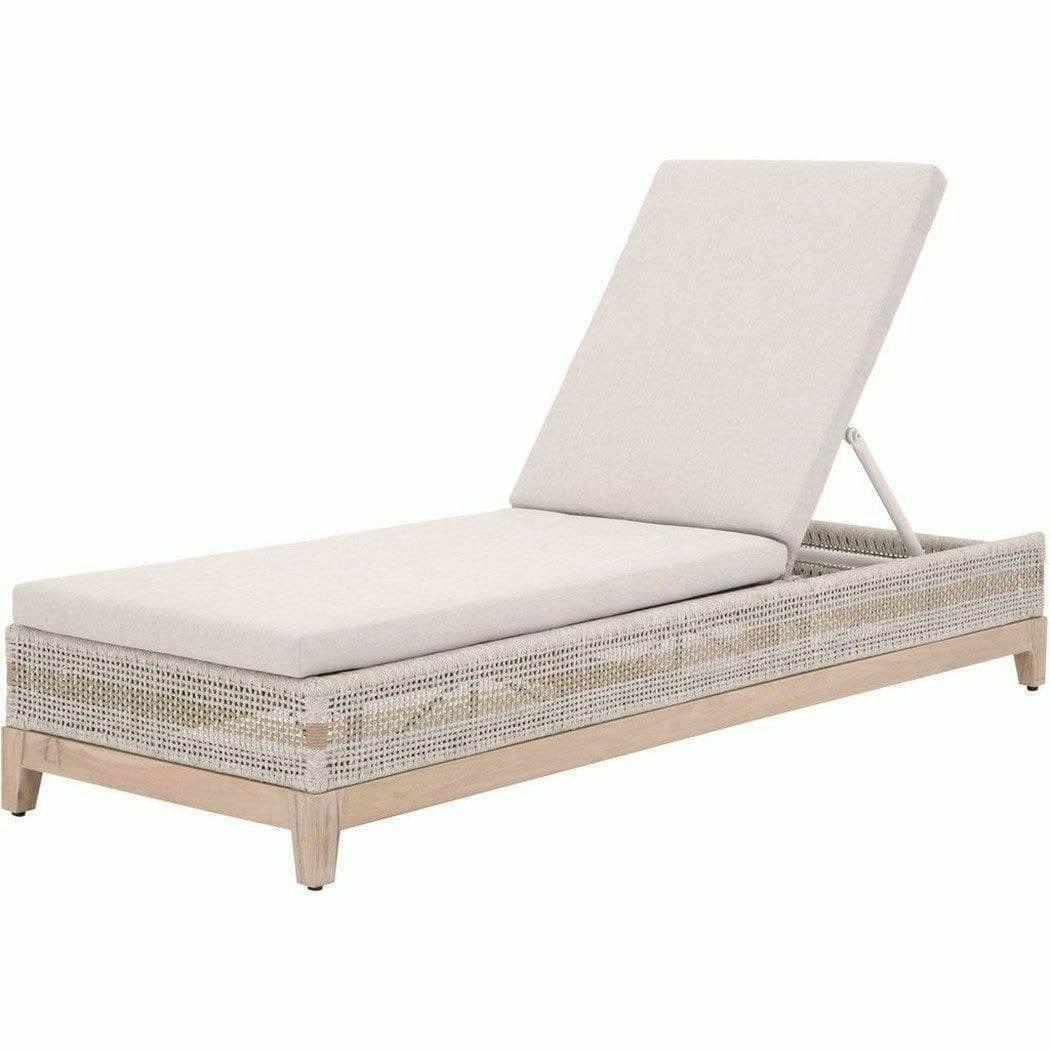 Open Box Tapestry Outdoor Chaise Lounge Teak Wood and Rope Outdoor Chaises Sideboards and Things By Essentials For Living