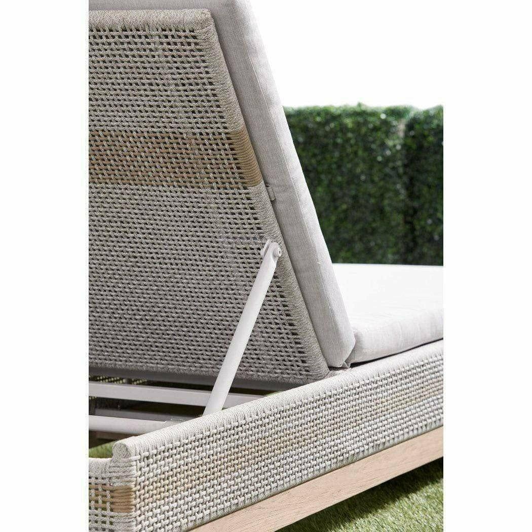 Open Box Tapestry Outdoor Chaise Lounge Teak Wood and Rope Outdoor Chaises Sideboards and Things By Essentials For Living