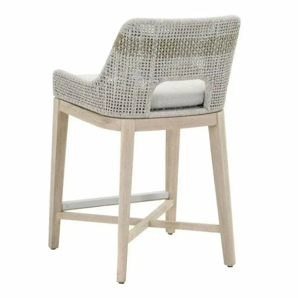 Tapestry Outdoor Counter Stool Rope & Teak-Outdoor Counter Stools-Essentials For Living-LOOMLAN