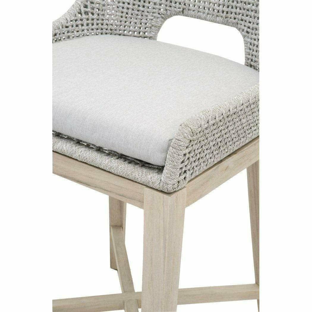 Tapestry Outdoor Counter Stool Taupe & White Rope and Teak Outdoor Counter Stools Sideboards and Things By Essentials For Living