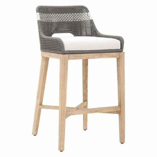 Tapestry Wood Frame Dove Rope Barstool Bar Stools Sideboards and Things By Essentials For Living