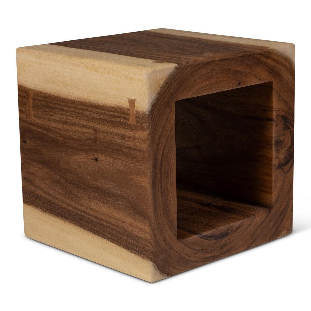 Tayida Natural Solid Chamcha Wooden Side Table