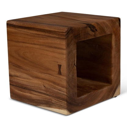 Tayida Natural Solid Chamcha Wooden Side Table