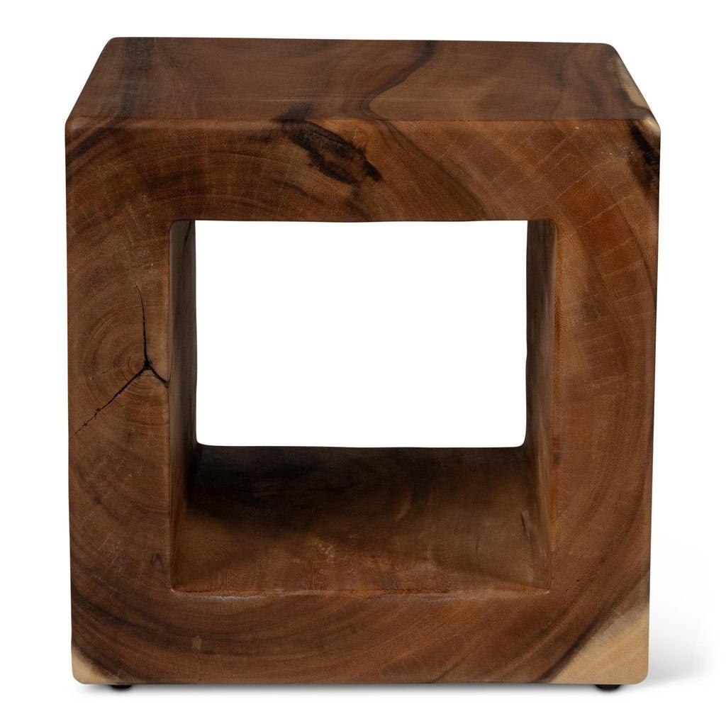 Tayida Natural Solid Chamcha Wooden Side Table