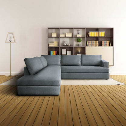 LH Home Taylor Grey Fabric Left Sectional