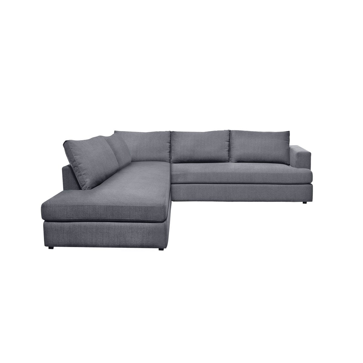 LH Home Taylor Grey Fabric Left Sectional